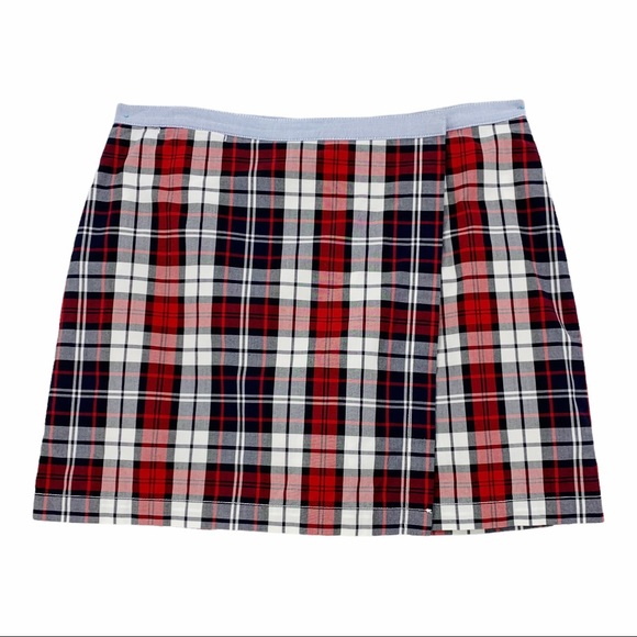 Tommy Hilfiger Pants - Tommy Hilfiger Plaid Skorts Red, White, and Blue Wrap Skirt Style